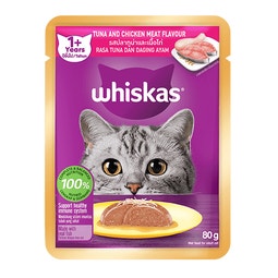 Gói Thức Ăn Ướt WHISKAS® Adult 1+ Vị Gà & Cá Ngừ Cho Mèo Trưởng Thành image